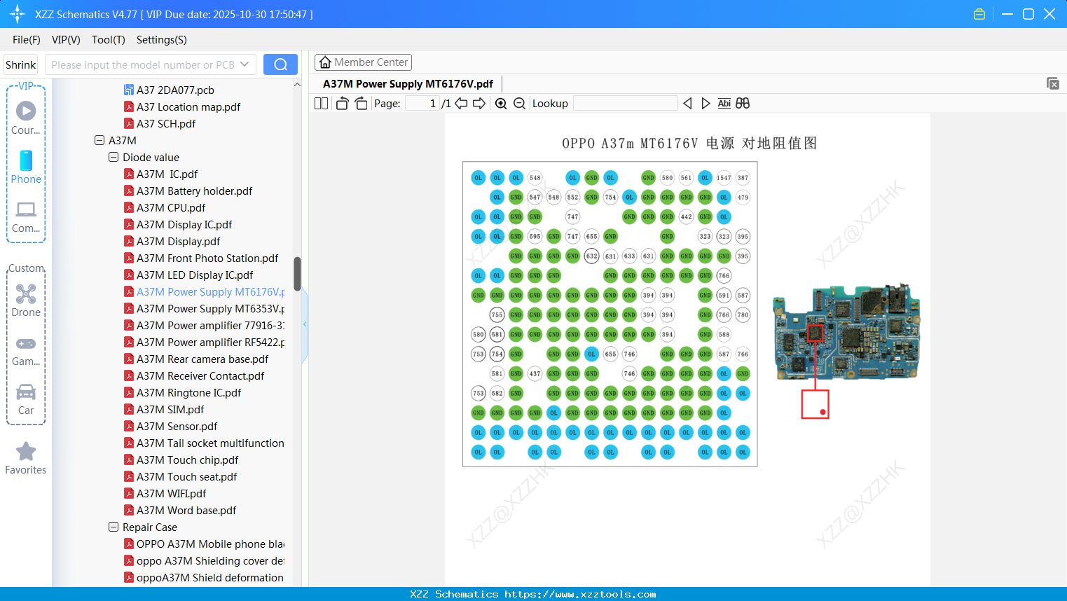 OPPO A37M Power Supply MT6176V
